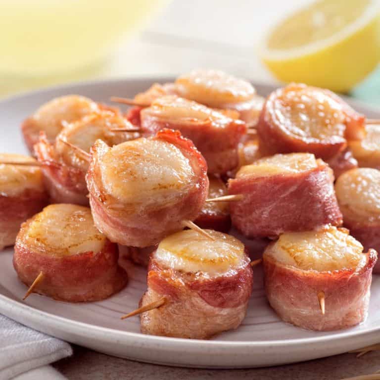 Bacon-Wrapped Scallops Oven Appetizer Recipe - BENSA Bacon Lovers Society