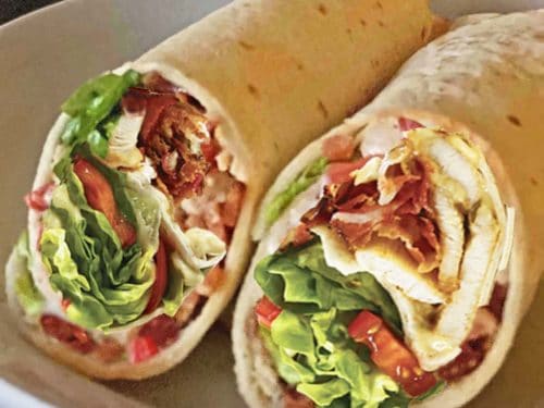 Chicken Bacon Wraps with Ranch Mayo