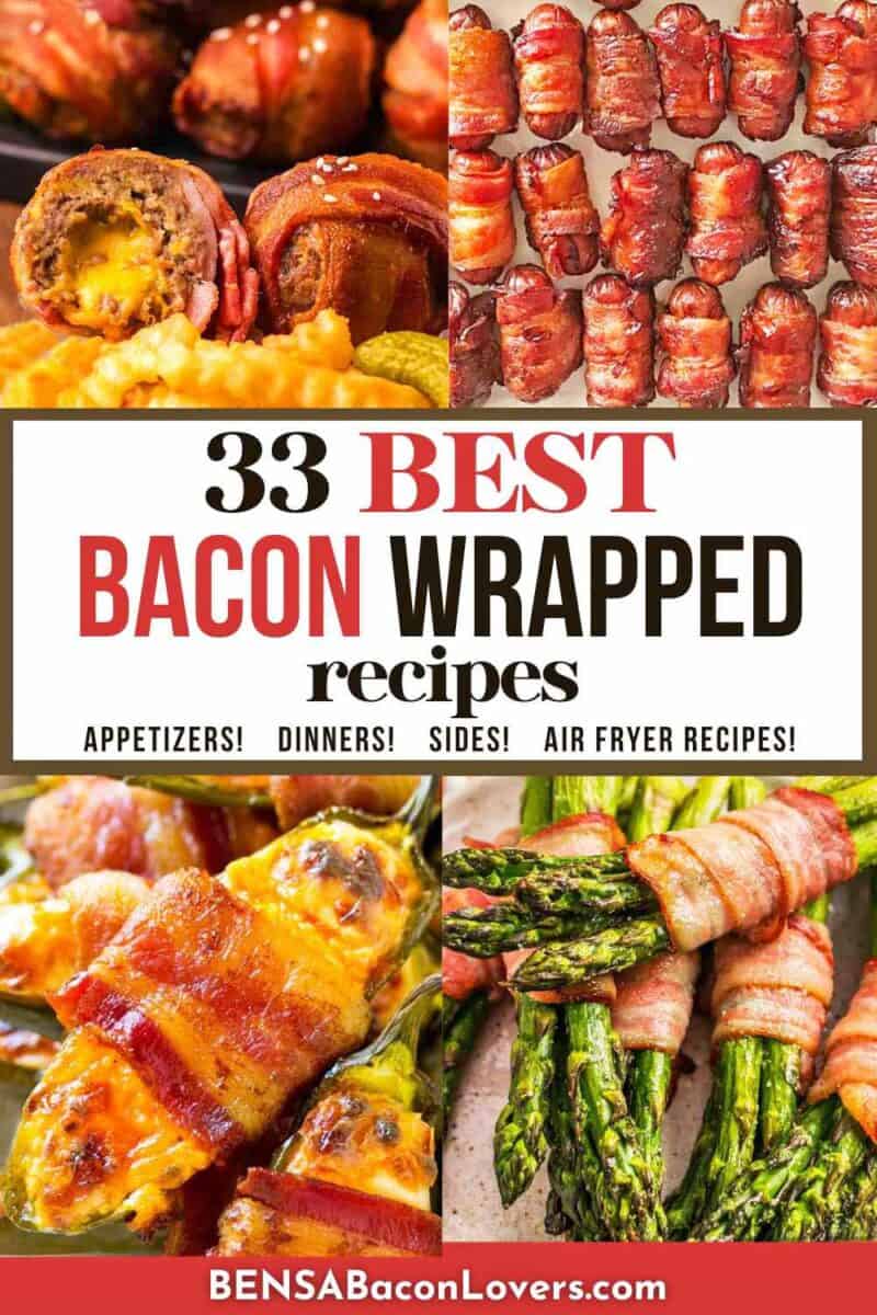 Bacon wrapped burger bites, Lil smokies sausages, jalapeno poppers and bacon wrapped asparagus bundles.