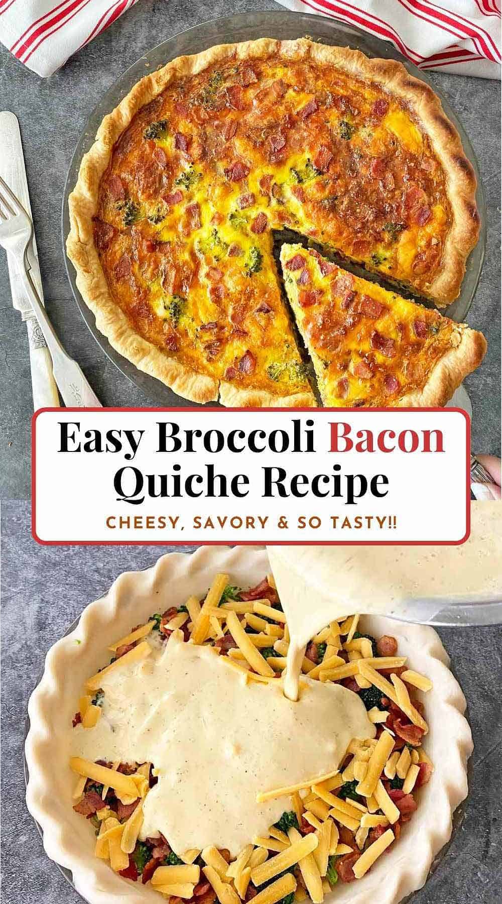 Easy Broccoli Bacon Quiche Recipe - BENSA Bacon Lovers Society