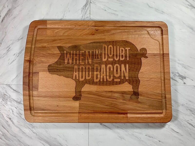 Wooden pig cutting board.